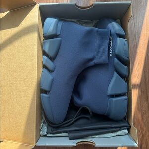 Balenciaga Men's Navy Sock Sneakers